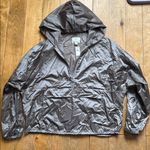 Aerie  OFFLINE Shine Gray Windbreaker Hooded Pullover Small NWT Photo 2