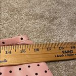 Donna Morgan  Vtg Silk Black Shell Pink Polka Dot Lined Front Vent Skirt Size 14 Photo 3