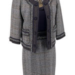 Rebecca Taylor Rebecca‎ Taylor 2 Pc Purple Tweed Dress Jacket A Line Silk Classic Retro Office Photo 0