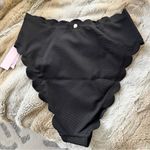 Victoria's Secret Victoria’s Secret Black Scallop Trim 2 Piece Swim Suit Size XSmall NWT Photo 3