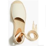 J.Crew NWT  D'Orsay lace-up espadrilles Ivory 7 Photo 1