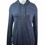 Michael Kors Women's Heather Blue Drawstring Hoodie Hooded Sweatshirt Top Size L Photo 0