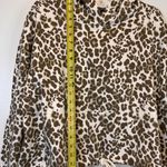 French Laundry  Sport Cheetah Print Cropped Long Sleeve hoodie Women’s XL Photo 2
