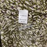 Garnet Hill NEW Signature Eco Merino Cardigan Sweater S Green Leopard Photo 3