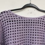 SO NWT Juniors Pullover Crochet Fringe Purple Sweater Top Size XL Boho Cottage Photo 2