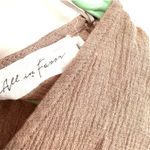 All in Favor  Size‎ Small Brown Short Sleeve Blouse V Neck and Back Gauze-y Shirt Photo 2