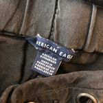 American Eagle Womens Relaxed Fit Drawstring Pants Lightweight Black Size 8 Photo 2