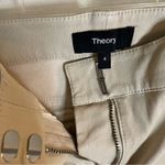 Theory Cream color Boot Cut Lamb Leather Pants Size 4 capsule light academia Photo 1