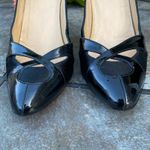 Fendi Black Satin & Patent Leather Stiletto Pumps Size 8.5 Luxury Photo 1