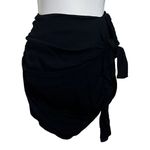 Lovers + Friends  Dylane Mini Skirt Black Ruched Overlay Knot Details Size XL Photo 0