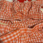 SheIn  Orange Gingham Mini Dress Photo 1