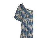 Gap  Women's‎ Shirt Dress Off-shoulder Print Pullover Pocket Light Blue Sz.XS NWT Photo 2