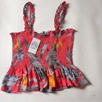 Patrons of Peace  Women's Boho Style Floral Tropical Print Blouse Sz L Photo 0