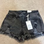 Letters To Juliette LTJ | Cut off Acid Black Denim Shorts | NWT | XS Photo 1