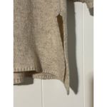 Newbury Kustom S/M Cowl Neck Tunic Sweater Oatmeal Wool Blend Ribbed Knit Slits Photo 6