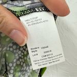 Joseph Ribkoff  Green & White Retro Print Sleeveless Blouse Womens 4 Halter Top Photo 2