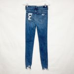 American Eagle  High Rise Jegging X-Long Sz 4 Distressed Whiskered Medium Wash Photo 5