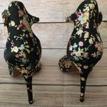 Black Floral Heels, Size 8 1/2 Photo 2