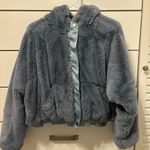 Free People Movement Blue Sherpa Jacket Size M Photo 2