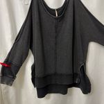 Free People  Gray Shoulder Sweater Photo 1