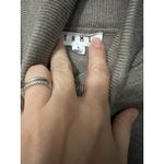 THML  Sweater Size Large Puff Sleeve Gray Metallic Preppy Timeless Turtle Neck Photo 1