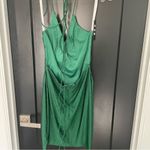 Lucci Lu NWT 4156 GREEN Sparkle Backless Dress Sz 2 $248 Photo 5