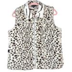 Animal Print Faux Fur Vest Mob Wife Aesthetic Vest White Size M Photo 0