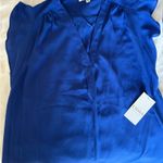 CHAUS NEW YORK Chaus Blue Blouse Photo 2