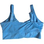 Outdoor Oasis Bikini Top Removable Cups Tie Front Scoop Neck Blue S Photo 1