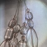 SILVER PLATED BRIOLETTE CUT LUCITE STATEMENT CHUNKY NECKLACE 22" Photo 8