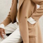 Reiss  Lucia Double-Breasted Wool-Blend Coat in Camel Beige Size 12 NWT Photo 1
