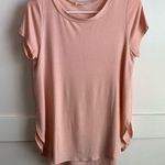 Poetry  Light Pink Ribbed Open Side Short Sleeve Shirt Photo 0