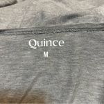 Quince  Bamboo Jersey Knit Maternity Short Sleeve V-Neck Tee Grey Size Medium Photo 7