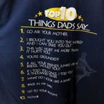 Tultex Top 10 Things Dads Say T Shirt Vintage 90s Blue Extra Large XL Humor Funny Solid Photo 12