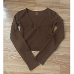 Aerie Waffle Knit Cropped Long Sleeve Size XS Photo 0