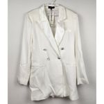 Retrofete Ilaria Blazer Dress White Size Large Bridal Wedding NWT Double Breast Photo 2