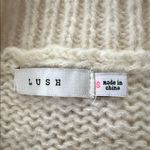 Lush Clothing Lush Cream, Green, and Purple Striped Sweater Photo 4