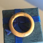 Handcrafted genuine picture jasper stone band ring 8.5 Tan Photo 2