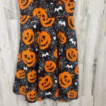Banned Apparel Hanpceirs Fit Halloween Print Fit And Flare Dress sz XS Black Orange Pinup Retro Photo 2