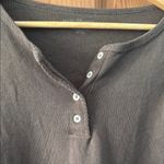 Brandy Melville One Size Women's Teen Girl Brown Long Sleeve Henley Top Photo 1