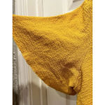 Rachel Hollis Ltd. Yellow Woven Top with Sleeve Detail Women’s Small Cotton Photo 2