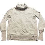 ALO Haze Yoga Funnel Neck Pullover Sweatshirt Top Long Sleeve Oatmeal Cozy Small Photo 0