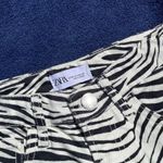 ZARA  Ivory Black Zebra Print Denim Pants Button Fly High Rise jeans
Women’s 0 Photo 3