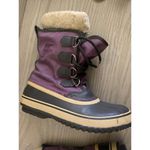 Sorel Winter waterproof Boots Ladies Size 7  Purple Black color Photo 11