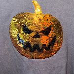 Gloria Vanderbilt #Halloween GV Black and orange/gold Sequin Pumpkin Long Sleeve Tee MSRP $40 NWT Photo 3