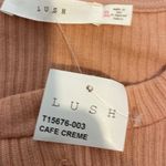 Lush Clothing Lush Cafe Creme Ribbed Knit Long Sleeve Cropped Henley Top Sz XL Photo 1