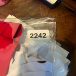 Yuly Swimsuit Womens L White Black Red Ruffle Trim High Waisted Bikini NEW Size L Photo 8