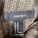 Forever 21  Dark Moss Green Tunic Cowl Neck Vertical Ribbed Knit Sweater US Med Photo 5