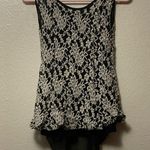 julie's closet  Black and Cream Lace Blouse Photo 2