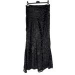 NBD  The Mira Maxi Skirt in Black size Medium NWT Sheer Abstract Burnout Print Photo 2